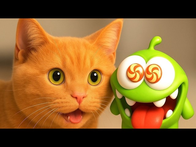 Om Nom and Cat 😺 Om Nom Stories: Cartoon for Kids 💚