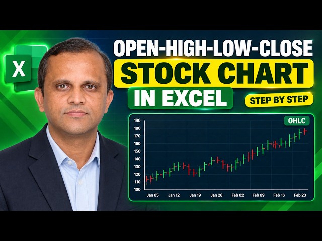 113. Excel Stock Charts Explained: Create an Open-High-Low-Close (OHLC) Chart