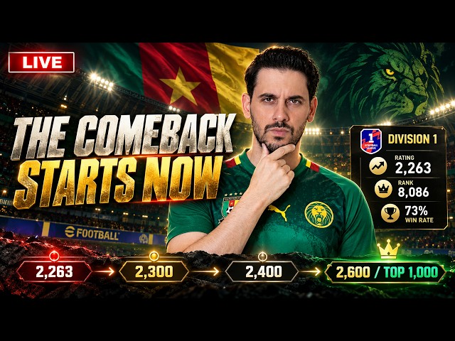 DROPPED TO 2,263… CAN I REACH 2,300?! 🔥 ROAD TO TOP 1,000 - DAY 16 | eFootball 27 Mobile 🔴