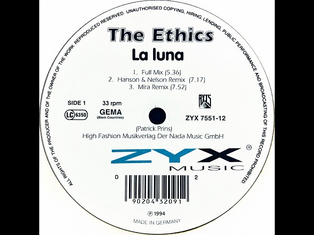 The Ethics • La Luna (Mira Remix) (1994)
