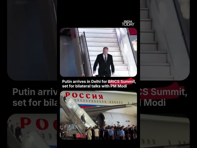 Putin Arrives in Delhi for BRICS Summit, Set to Meet PM Modi #putin  #brics