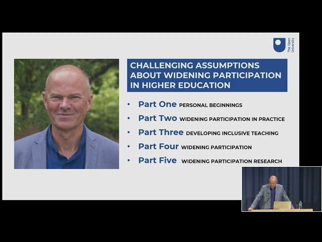 Challenging assumptions about widening participation in Higher Education - Professor John Butcher