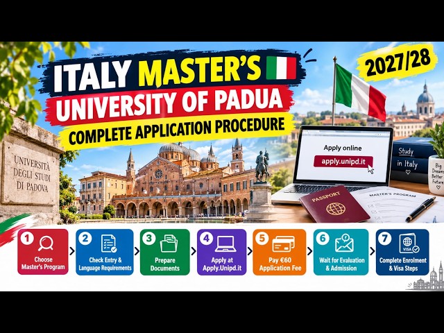 ITALY MASTER'S University of Padua complete Application Procedure