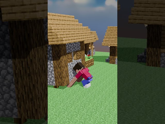 Steve Picks on a Villager, Big Mistake!  #minecraft #animation #funny