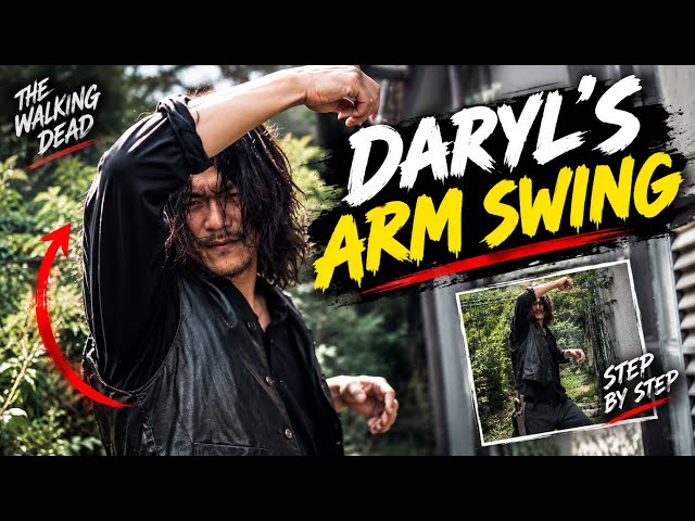 How to Do Daryl Dixon’s Iconic Arm Swing 😂#thewalkingdead #daryldixon