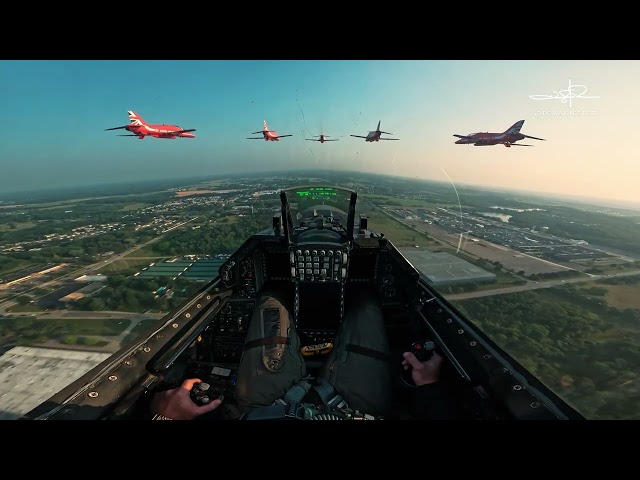 Fly formation in the F-16 with the Red Arrows - Pilot View