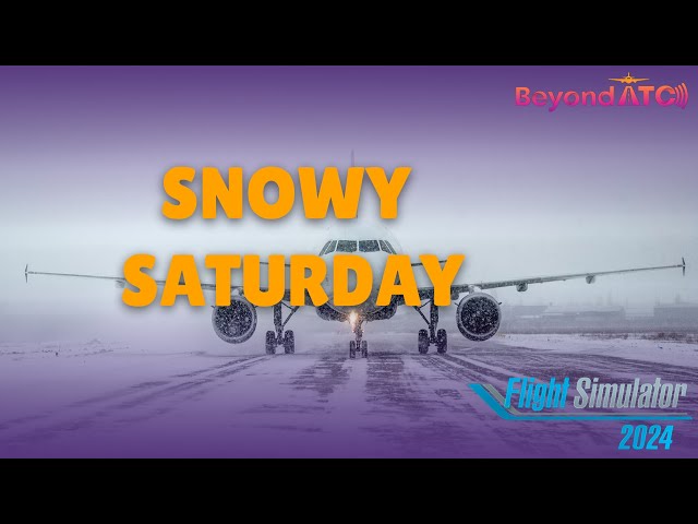 STORMY SNOWY SATURDAY  | MSFS | FLIGHT SIM 2024 | SIM UPDATE 4 | MOZA MTQ | ROWSFIRE 106