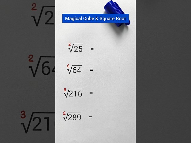 Unique Square & Cube Root #mathematics #maths #shorts #trendingshorts #education #ytshorts