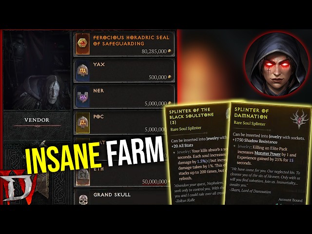 Diablo 4 - How to TURBO FARM Splinters, Runes, Gems
