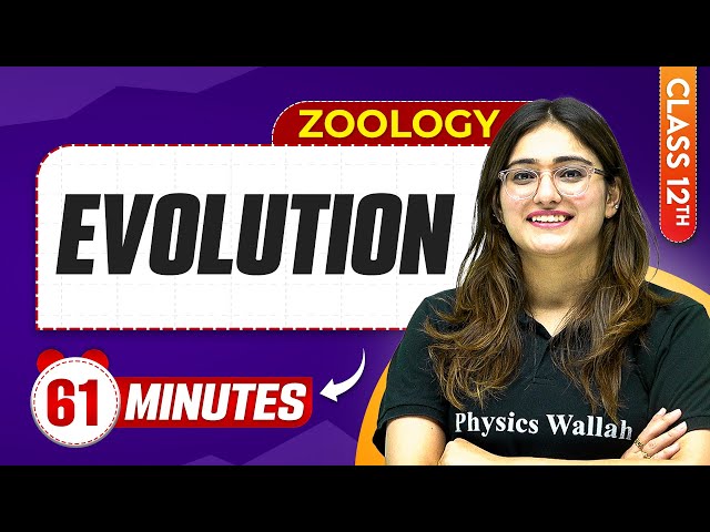 Evolution in 61 Minutes | Class 12th Zoology | Mind Map Series