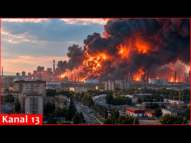 Ukrainian drone swarm strikes key Russian oil refinery in Samara