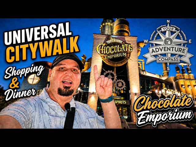 Universal City Walk and eating at the Chocolate Emporium #youradventurecompass #universalorlando
