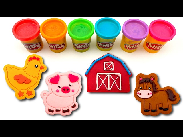 Learn Colors and Farm Animals with Play-Doh | Preschool Toddler Learning Video