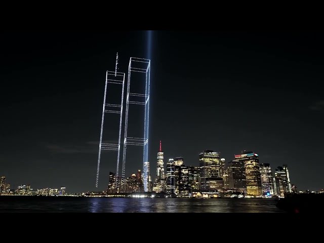 Drones recreate Twin Towers to honor 9/11 victims