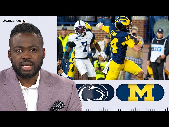 Tommy Carr replaces Bryce Underwood, sparks Michigan comeback win over Penn State