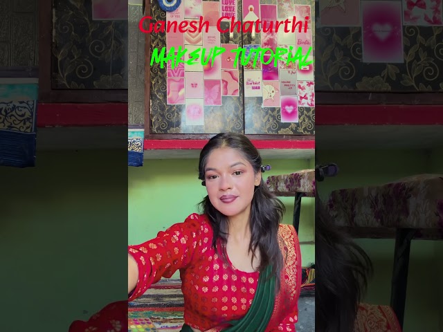 Ganesh Chaturthi makeup  tutorial 🫶🏻🥰🪷