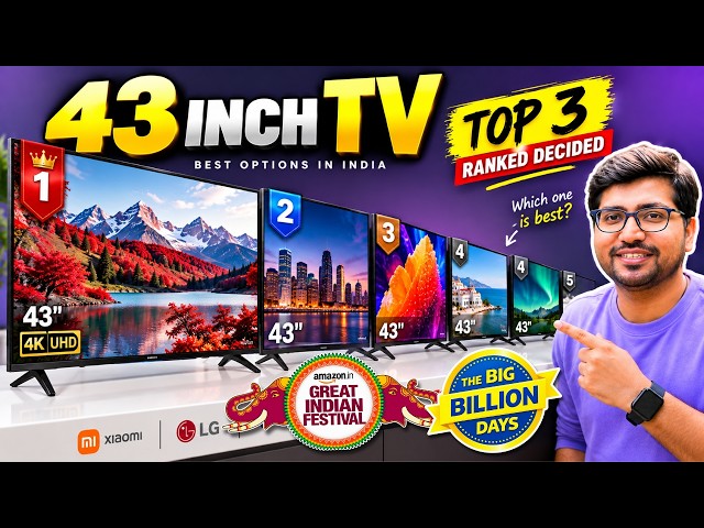 Best 43 Inch 4K TV 2026 📺🔥Top 5 Best 43 Inch TV Under ₹25,000 - ₹30,000