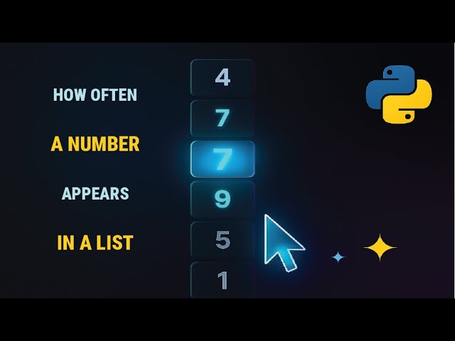 📊 Python Tutorial: Manually Count How Often a Number Appears in a List