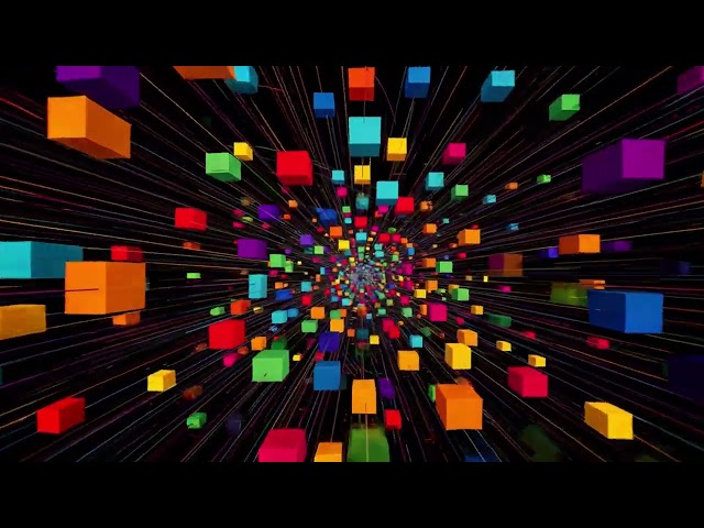 Color Cube Tunnel Loop 4K No Copyright