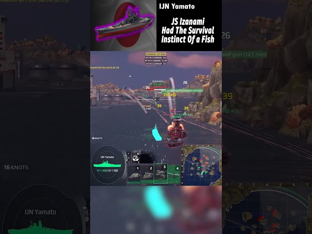 Modern Warships Gameplay: Yamato Eats JS Izanami #modernwarships