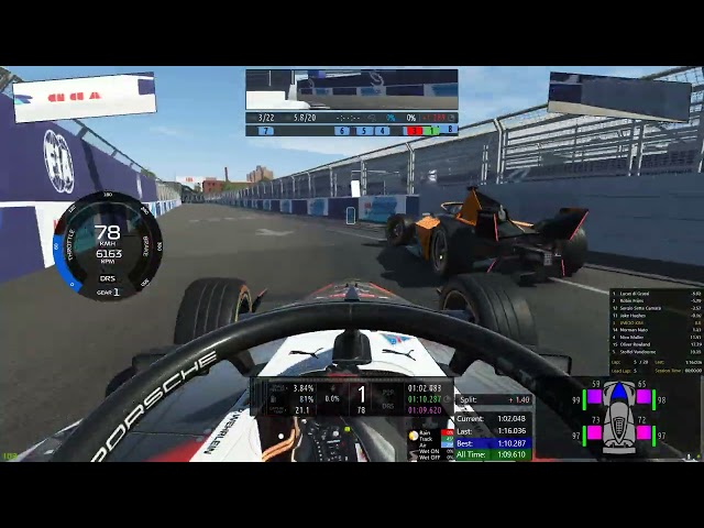 rFactor2 : Formula E Gen3 . New York E-Prix . Pascal Wehrlein . Porsche
