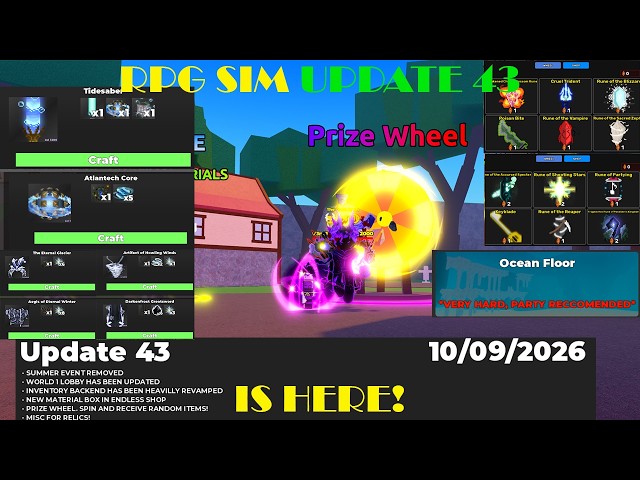 RPG Simulator UPDATE 43 is FINALLY HERE + RETURNING ITEMS | RPG Simulator UPD43🌊🏛️