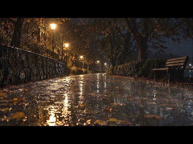 Dormi Tutta La Notte Con Pioggia Intensa Sulla Strada 🌧️ Relax, Meditazione E Sollievo Dallo Stress