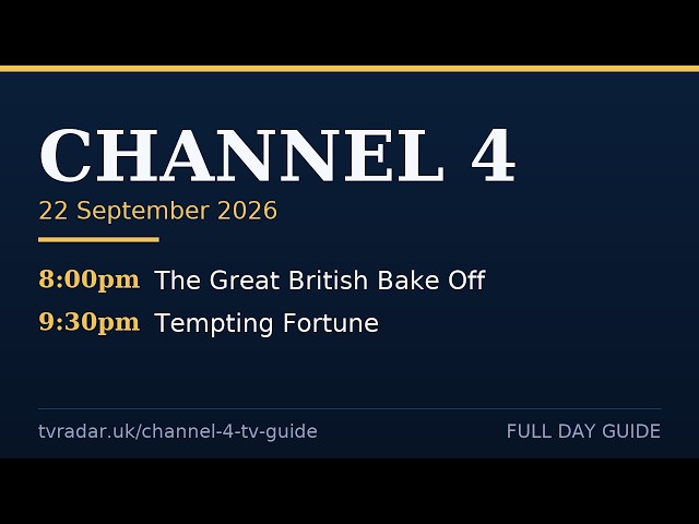 Ch4 TV Guide Tuesday 22 September 2026 | Full Day Channel 4 TV Guide