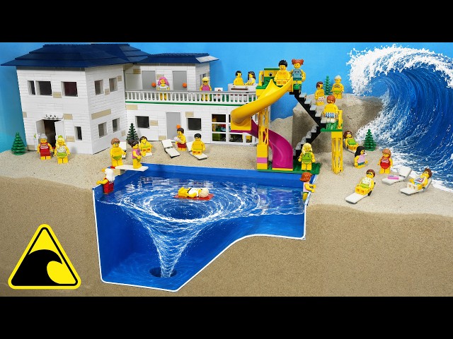 Vortex Destroys Lego Waterpark – Dam Breach Experiment