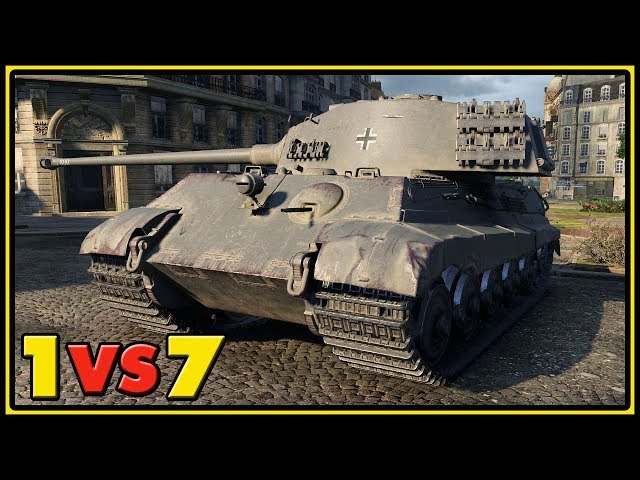 Tiger II - 11 Kills - 1 VS 7 - World of Tanks Gameplay