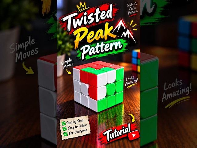 Twisted peak pattern tutorial🥳#rubikscube #ytshorts #viral #viralvideo #viralshorts #pattern #cuber
