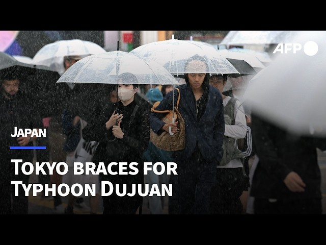 Tokyo hit with heavy rain as Typhoon Dujuan zeroes in | AFP