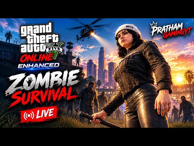 GTA  ONLINE ENHANCED: ZOMBIE SURVIVAL MISSION & UNLIMITADE FUN #GTALive #gtaonlinehalloween #gtav.