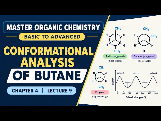 Master Organic Chemistry | Basic to Advanced | Chapter 4 Lecture 9 | Conformations of Butane