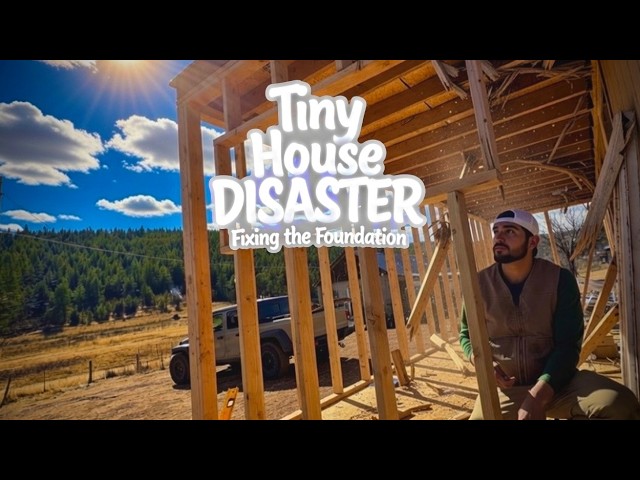 Tiny House DISASTER! Fixing Foundation Fails and Framing Windows at Lucky Acres