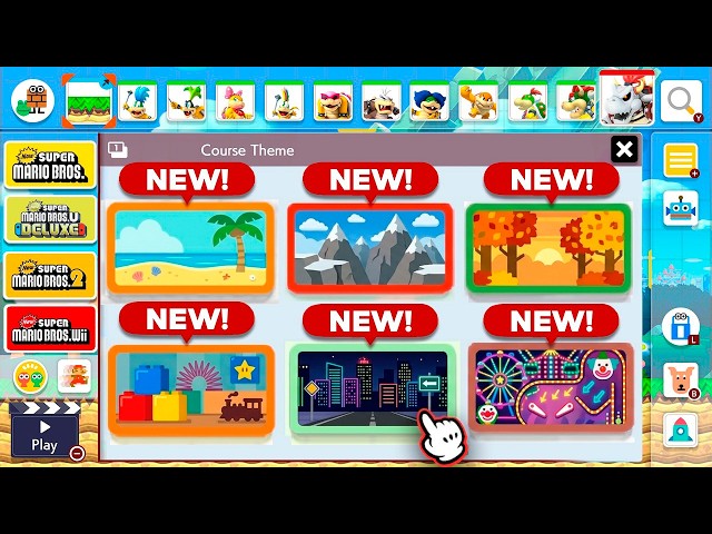 NSMB DS ALL Themes! Super Mario Maker 2 Course Experiment!