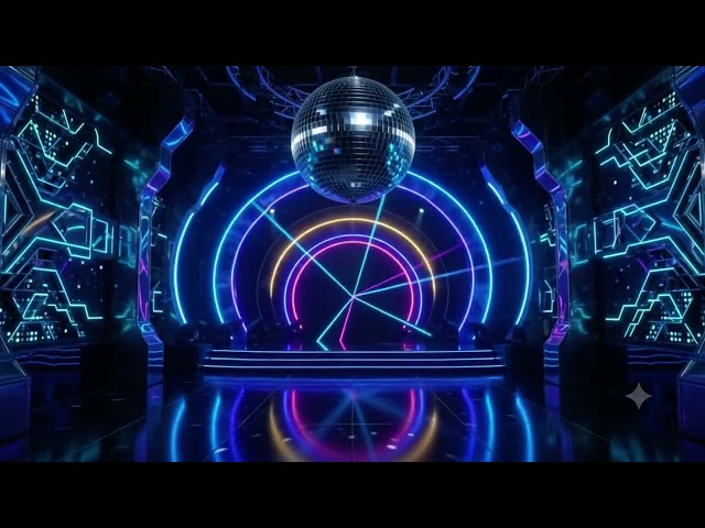 Futuristic Disco LED Background 🪩 | Neon Cyberpunk Dance VJ Loop 4K | Background Bazaar