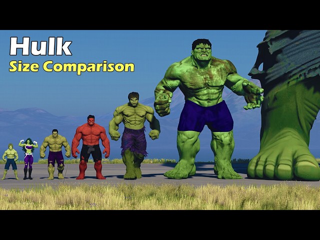 Hulk Size Comparison 🟢 | How Big Is Hulk? | Marvel Hulk Evolution
