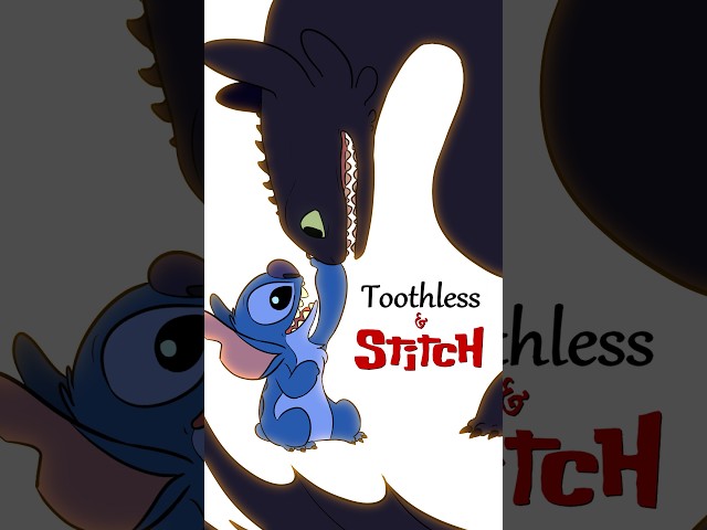 They FINALLY MET!!!... #httyd #toothless #stitch #liloandstitch #whatif #au #howtotrainyourdragon
