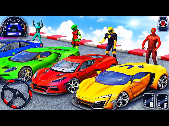 Superhero Car Stunt Racing 3D - Mega Ramps Car and Bike Driving Tracks | Android Gameplay