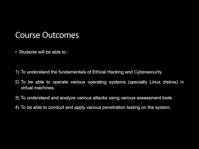 Course Overview - Ethical Hacking from Scratch