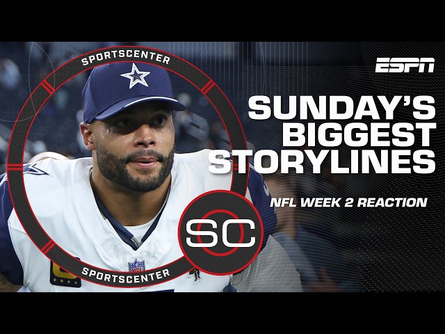 NFL Week 2 🏈 Dak breaks Romo’s TD record, injuries to Williams & Daniels | SportsCenter