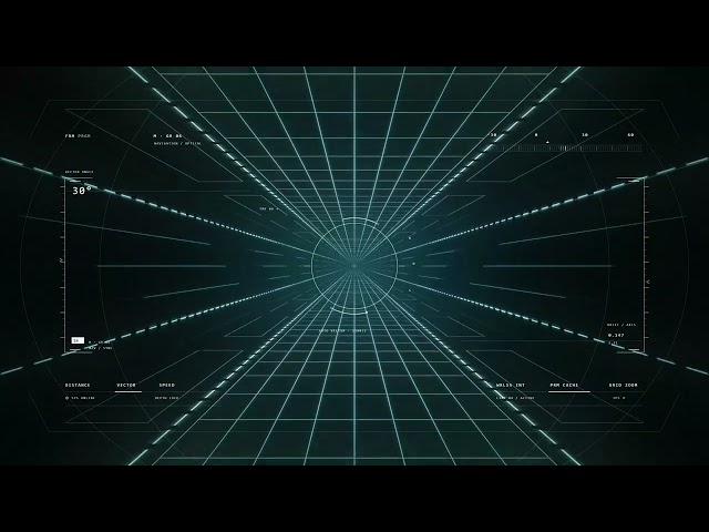 Infinite Neon Tunnel | 4K Sci-Fi HUD Seamless Loop