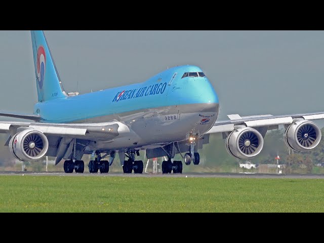 30 HEAVY LANDINGS & TAKE OFFS | A380, B747-8F, A350, B777 | Amsterdam Schiphol Airport Spotting 🇳🇱