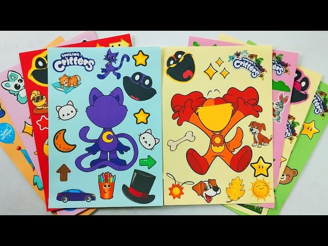 ASMR Toys Sticker Book Smiling Critters and The Amazing Digital Circus