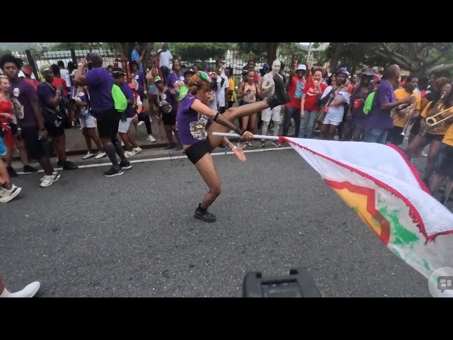 This Flag woman Ate the Cake. Shell Invaders Steel on the Road at Pan J’ouvert  