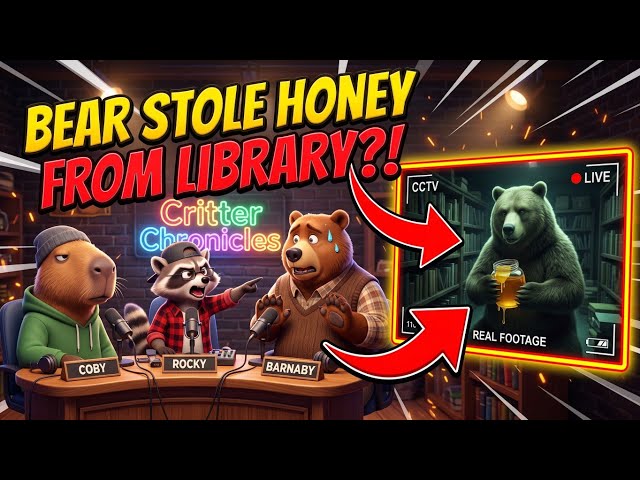 Bear Breaks Into Library and Steals Honey on Winnie the Pooh Day?! 🍯🐻