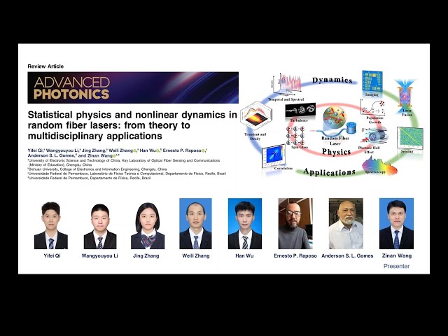 Advanced Photonics Review: Statistical physics and nonlinear dynamics in random fiber lasers
