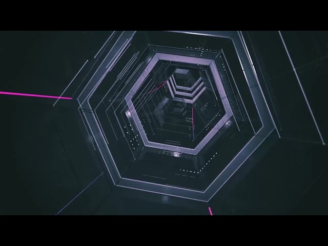 Hexagonal background video loop seamless loop tunnel Animation background (No Sound)