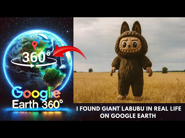 VR 360° - Found Giant LABUBU in real life on Google Earth!